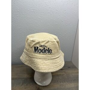 Modelo Cerveza Corduroy Bucket Hat Beige One Size Mexican Beer tan